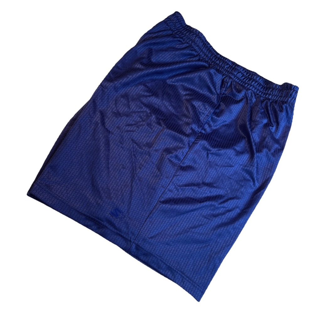 Vintage 90s Y2K‎ STARTER Basketball Shorts Razzle Dazzle Shiny Blue Men's XL